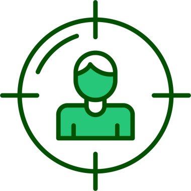 Bir insan simgesinin vektör illüstrasyonu