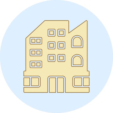 Modern bir binanın vektör çizimi