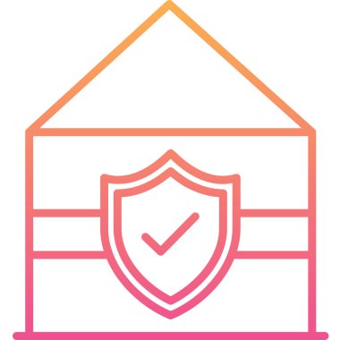 Güvenlik simgesinin vektör illüstrasyonu