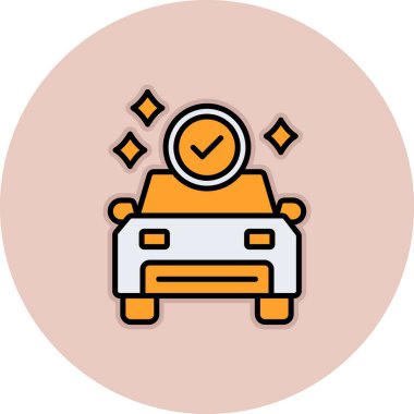 Taksi simgesinin vektör illüstrasyonu