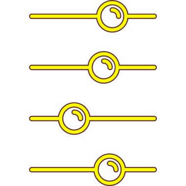 Dört renkli düz çerçeve seti