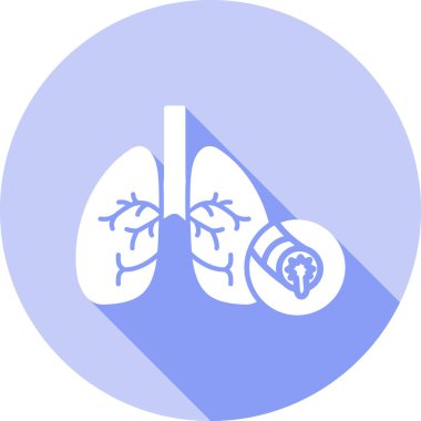 Ciğerler. Web simgesi basit illüstrasyon