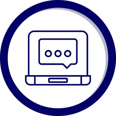 Dizüstü bilgisayar simgesi vektör çizimi