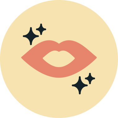 Dudaklar. Web simgesi basit illüstrasyon