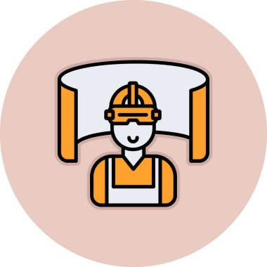 işçi adam miğferi simgesi vektör illüstrasyon tasarımı