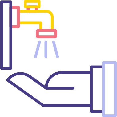 Musluk simgesi vektör illüstrasyonu