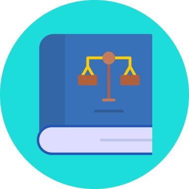 Hukuk kitabı simgesi modern vektör illüstrasyonu