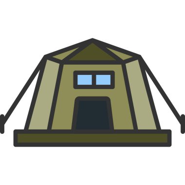 izole edilmiş çadır kamp simgesi