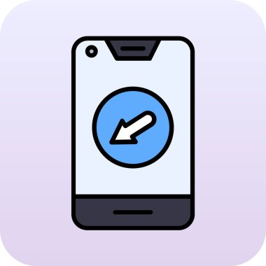 Cep telefonu simgesi, vektör illüstrasyonu