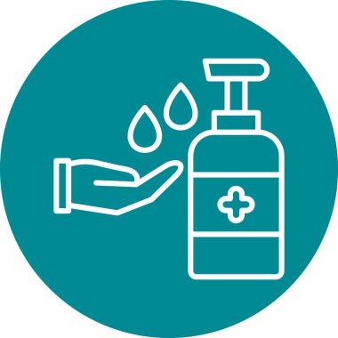 El yıkama. Web simgesi vektör illüstrasyonu