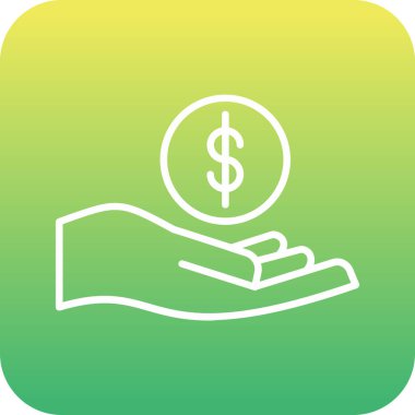 Doları vektör simge işareti simge vektör çizim kişisel ve ticari kullanım için..