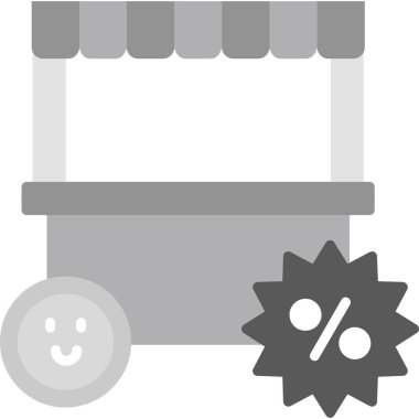 Alışveriş arabası simgesi, vektör illüstrasyonu