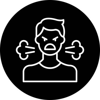 kızgın adam vektör simgesi