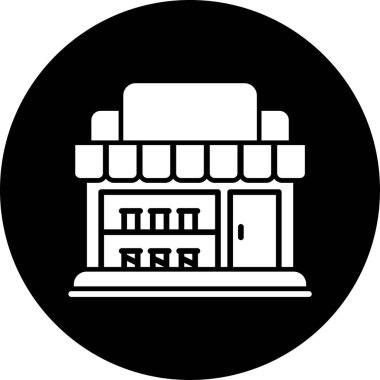 Dükkan. Web simgesi basit illüstrasyon