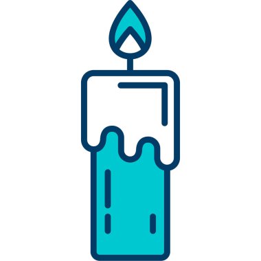 Mum ışığı simgesi ile doldurulmuş dış hat biçimi