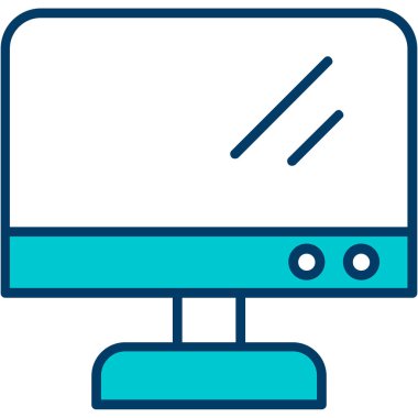 Bilgisayar monitörü. Basit simge