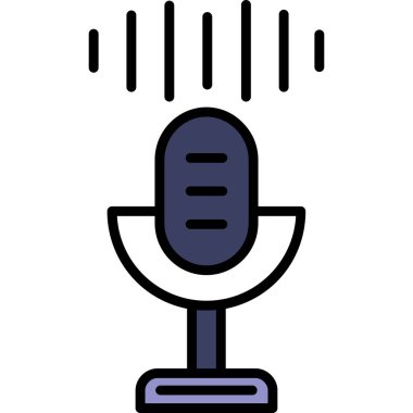 mikrofon simgesi vektör illüstrasyonu