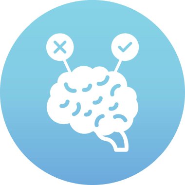 beyin ikonu vektör illüstrasyonu