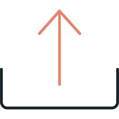 Aşağı ok simgesi vektör illüstrasyonu