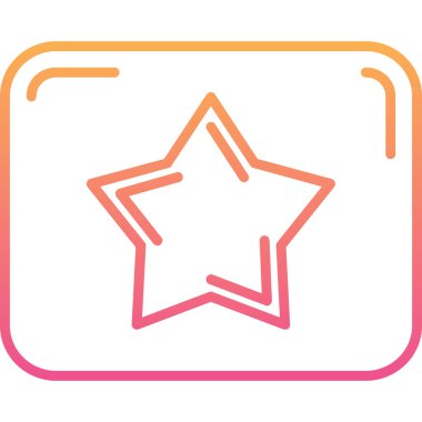 Yıldız simgesinin vektör illüstrasyonu