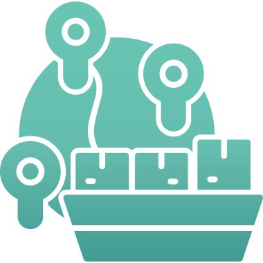 Fabrika sanayi simgesi düz stil