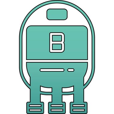 Modern b 'nin vektör illüstrasyonu eksik simgesi