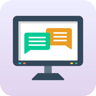 Web sohbet simge vektör çizim