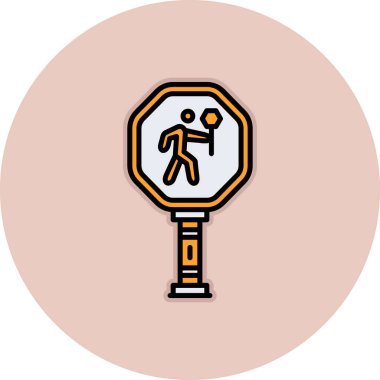 İzole edilmiş tek bir yol simgesinin vektör çizimi