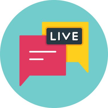 canlı ileti vektör simgesi modern basit vektör çizimi