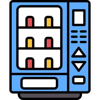 Buzdolabı ikonu. özet çizimi