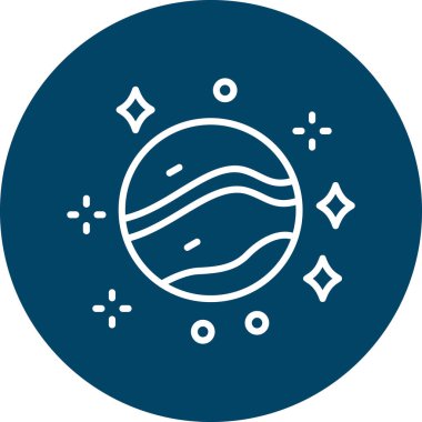 Ay ikonu vektör illüstrasyonu