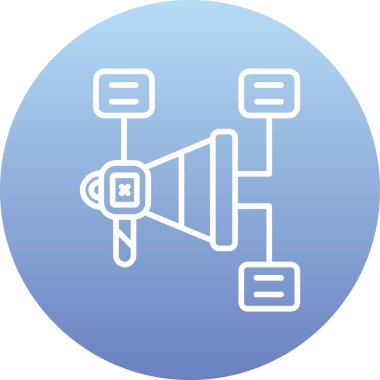 Megafon. Web simgesi basit illüstrasyon