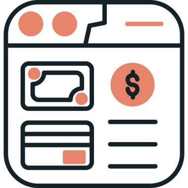 Ödeme. Web simgesi basit tasarım