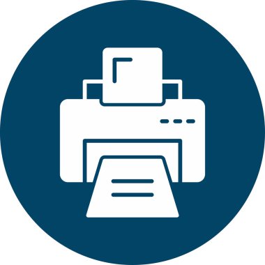 Yazıcı simgesi. Yazıcı vektör simgesi web için basit örnek