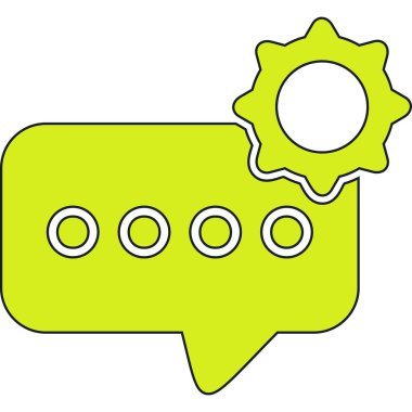 Konuşma balonu simgesinin illüstrasyon tasarımı