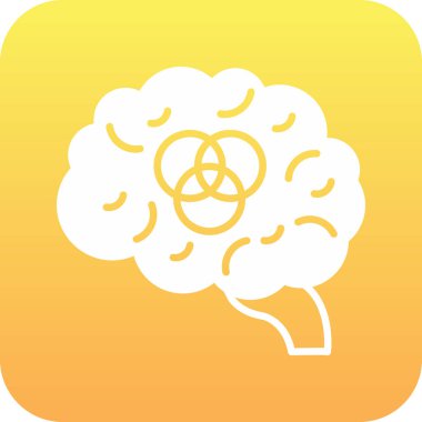 Bulut simgesine sahip beyin, vektör illüstrasyonu