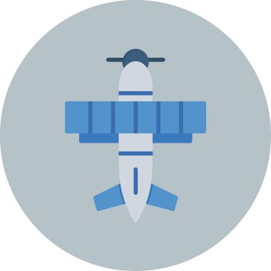 Uçak vektör simgesi. düz biçim tasarımı