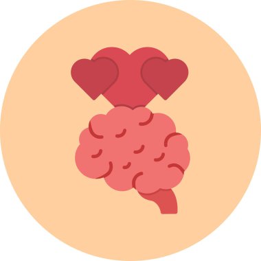 Beyin sağlığı simgesi düz stil