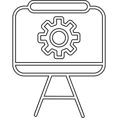 dişli simgesi olan dizüstü bilgisayar, özet biçimi