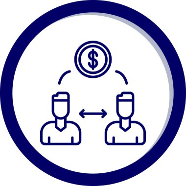 Dolar. Web simgesi basit illüstrasyon