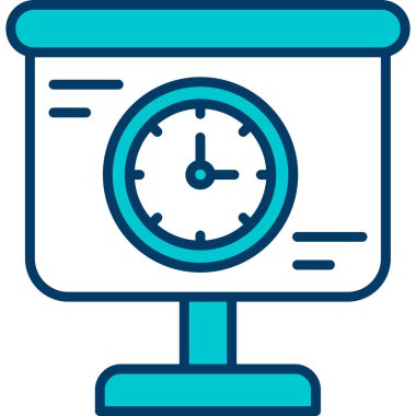 Saat. Web simgesi basit illüstrasyon