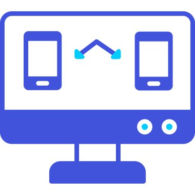 Bilgisayar. Web simgesi basit illüstrasyon