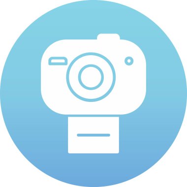 Kamera. Web simgesi basit illüstrasyon