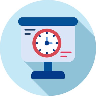 Saat. Web simgesi basit illüstrasyon