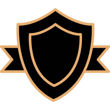 Güvenlik kalkan kutsal kişilerin resmi. Vektör çizim