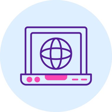 Ağ. Web simgesi basit illüstrasyon