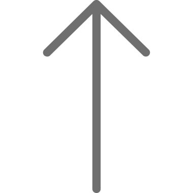 ok yukarı yön simgesi ana hat biçiminde