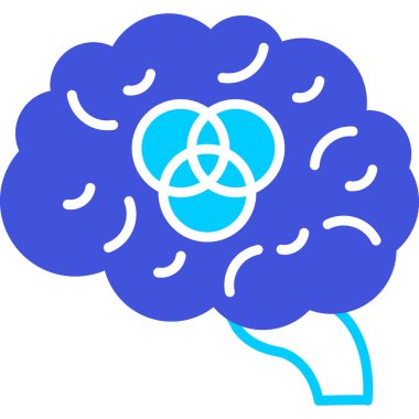 Beyin beyin ikonu - ana hatlar biçiminde