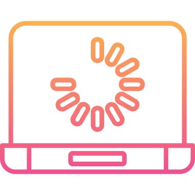 Bilgisayar. Web simgesi basit illüstrasyon