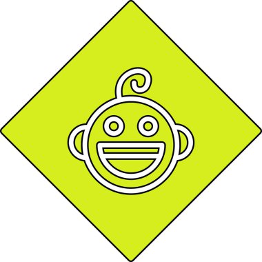 yeşil renkte maymun işareti çizimi